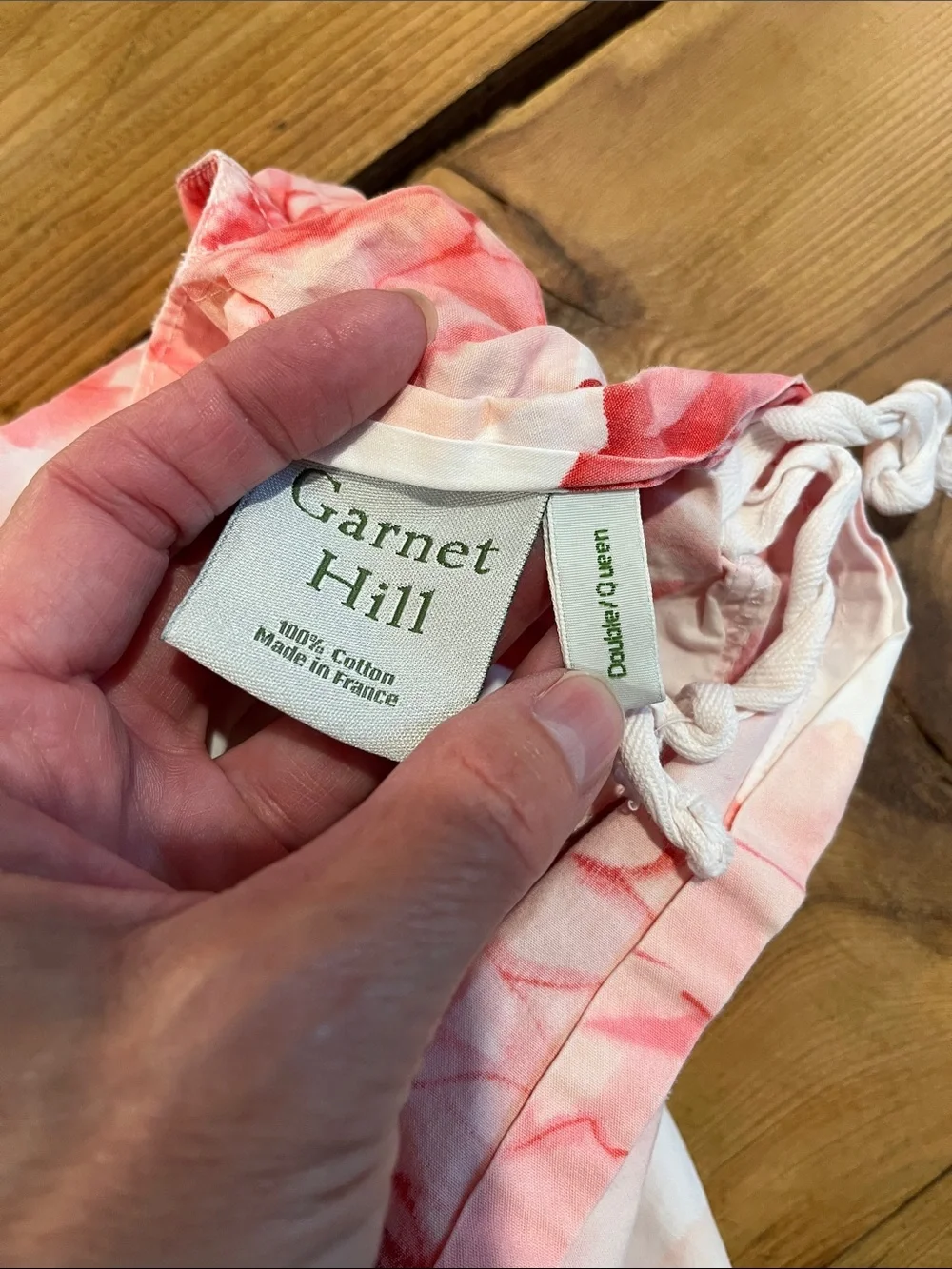 GARNET HILL *Double/Queen* Pink Rose Petal Printed Duvet Cover 100% Cotton